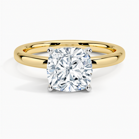 18K Yellow Gold Comfort Fit 2mm Solitaire Ring