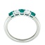 Five Stone Diamond & Emerald Ring, smallside view
