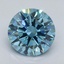 3.12 Ct. Fancy Vivid Blue Round Lab Grown Diamond