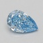 1.04 Ct. Fancy Vivid Blue Pear Lab Grown Diamond