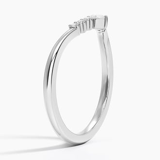 Petite Lunette Contour Diamond Ring (1/10 ct. tw.) in Platinum