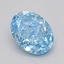 1.04 Ct. Fancy Vivid  Blue Oval Lab Grown Diamond