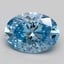 2.21 Ct. Fancy Vivid Blue Oval Lab Grown Diamond