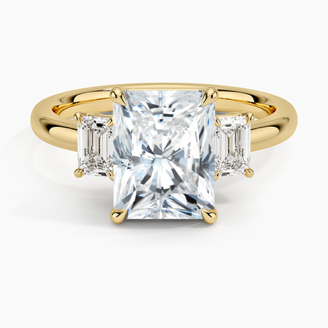 Emerald Cut Three Stone Diamond Ring