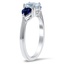 The Maile Ring, smalltop view on a hand