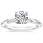18K White Gold Piedra Solitaire Ring, smalltop view