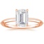 14K Rose Gold Hazel Solitaire Ring, smalltop view