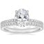 18K White Gold Luxe Viviana Diamond Ring (1/3 ct. tw.) with Ballad Eternity Diamond Ring (1/3 ct. tw.)