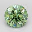 2.74 Ct. Fancy Vivid Green Round Lab Grown Diamond
