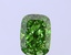 2.94 Ct. Fancy Vivid  Green Cushion Lab Grown Diamond