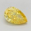 1.08 Ct. Fancy Vivid Yellow Pear Lab Grown Diamond