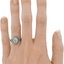 The Bette Ring, smallzoomed in top view on a hand