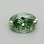 0.71 Ct. Fancy Vivid Pacific Green Oval Lab Grown Diamond