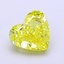 1.37 Ct. Fancy Vivid  Yellow Heart Lab Grown Diamond