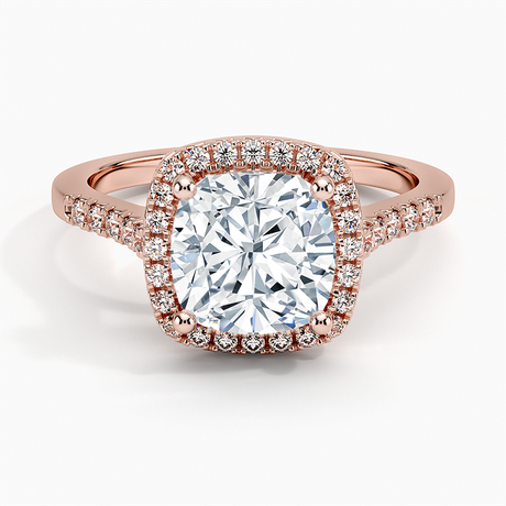14K Rose Gold Odessa Halo Diamond Ring (1/5 ct. tw.)