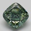 9.20 Ct. Fancy Intense  Green Cushion Lab Grown Diamond