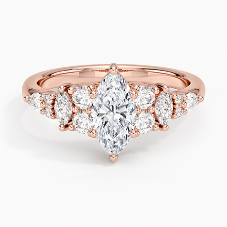 14K Rose Gold Jacqueline Diamond Ring