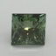 2.04 Ct. Fancy Vivid Green Princess Lab Grown Diamond
