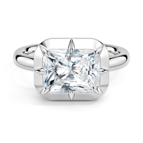 Harper East-West Bezel-Prong Solitaire Ring