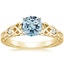 18K Yellow Gold Aberdeen Celtic Diamond Ring, smalltop view