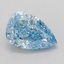 1.08 Ct. Fancy Vivid Blue Pear Lab Grown Diamond