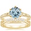 18K Yellow Gold Hudson Ring with Delicate Antique Scroll Diamond Ring (1/15 ct. tw.)