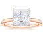 14K Rose Gold Freesia 2mm Solitaire Ring, smalltop view