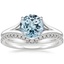 18KW Aquamarine Reverie Ring with Flair Diamond Ring (1/6 ct. tw.), smalltop view