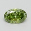 1.01 Ct. Fancy Vivid Green Oval Lab Grown Diamond
