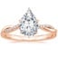 14K Rose Gold Petite Twisted Vine Diamond Ring (1/8 ct. tw.), smalltop view