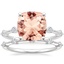 18KW Morganite Aimee Diamond Bridal Set, smalltop view