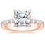 14K Rose Gold Olympia Three-Quarter Coverage Diamond Ring, smalltop view