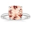 18K White Gold Freesia 2mm Solitaire Ring, smalltop view