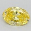 0.81 Ct. Fancy Vivid Yellow Oval Lab Grown Diamond