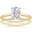 18K Yellow Gold Petite Elodie Ring with Whisper Diamond Ring (1/10 ct. tw.)
