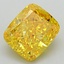 2.50 Ct. Fancy Vivid Yellow Cushion Lab Grown Diamond