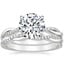 18K White Gold Petite Twisted Vine Diamond Bridal Set (1/4 ct. tw.)