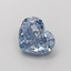 1.09 Ct. Fancy Vivid Blue Heart Lab Grown Diamond
