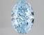 3.07 Ct. Fancy Vivid Blue Oval Lab Grown Diamond