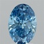1.62 Ct. Fancy Vivid Blue Oval Lab Grown Diamond