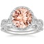 PT Morganite Luxe Willow Halo Diamond Bridal Set (5/8 ct. tw.), smalltop view