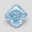1.08 Ct. Fancy Vivid Blue Cushion Lab Grown Diamond