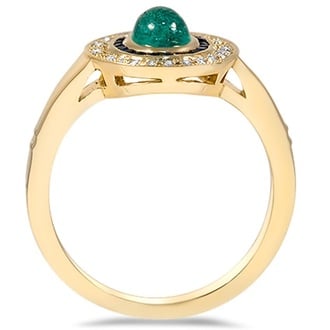 Custom Multi-Gem Double Halo Ring