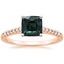 14K Rose Gold Sonora Diamond Ring, smalltop view
