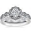 18K White Gold Black Rhodium Cadenza Halo Diamond Ring with Cadenza Diamond Ring (1/10 ct. tw.)
