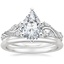Platinum Begonia Vine Diamond Ring (1/2 ct. tw.) with Petite Comfort Fit Wedding Ring