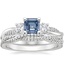 Platinum Three Stone Petite Twisted Vine Diamond Ring with Petite Luxe Twisted Vine Diamond Ring