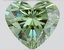 1.10 Ct. Fancy Vivid Green Heart Lab Grown Diamond