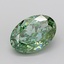 4.13 Ct. Fancy Vivid Green Oval Lab Grown Diamond