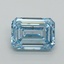 3.03 Ct. Fancy Intense Blue Emerald Lab Grown Diamond
